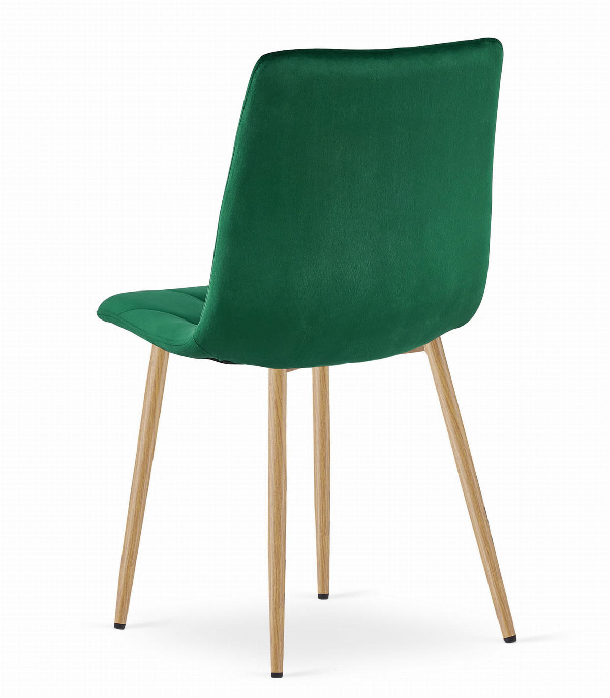STUHL BOSA 1 Stück, Grün, Metallbeine in Holzfarbe - Grün, Textil/Metall (44/89/40cm) - Komodee