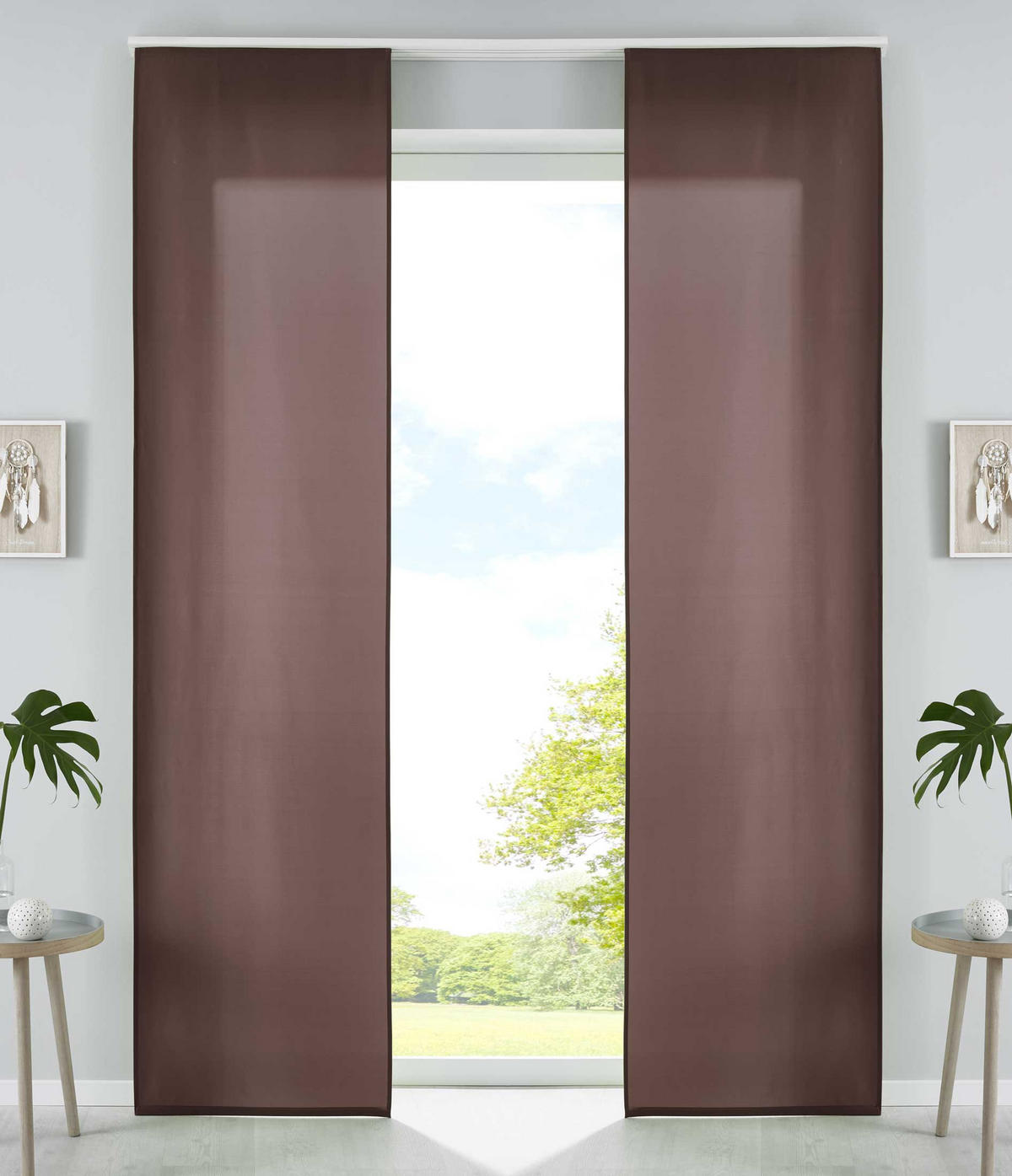 VORHANG 2ER SET HxB 245x60 cm Braun - Braun, Textil (60/245cm) - Gardinenbox