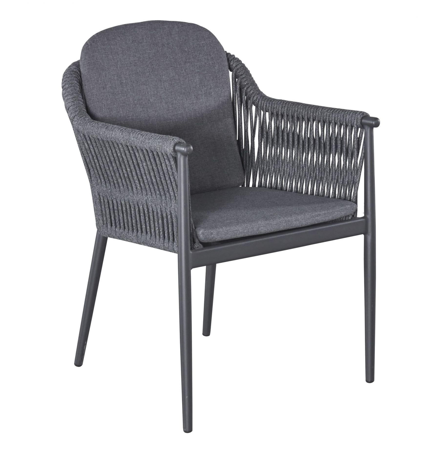 GARTENSTUHL Balu 2, Rope-Metall, Anthrazit - Anthrazit, Metall (59/78.5/61cm) - dasmöbelwerk