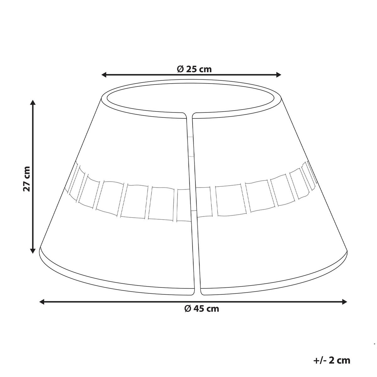 WEIHNACHTSBAUMKRAGEN 27 cm Naturfarben Marche - Naturfarben, Naturmaterialen (27cm) - Beliani