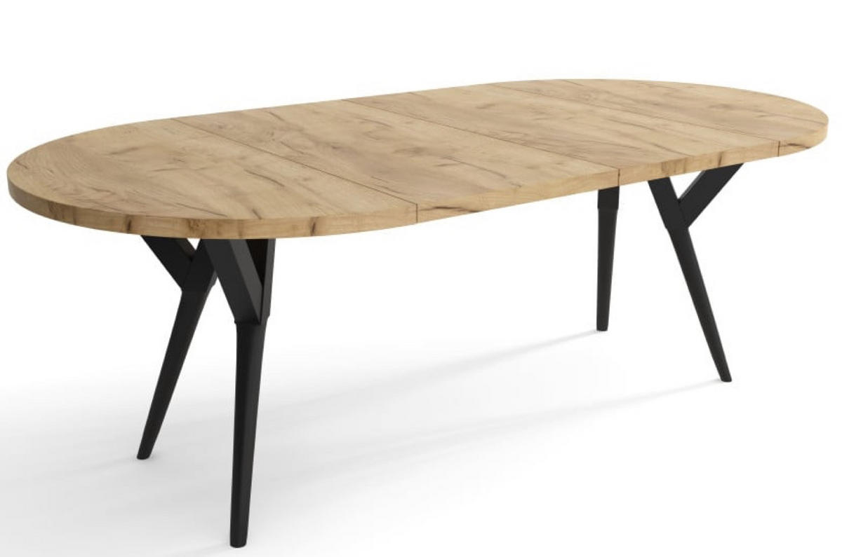TISCH Schwarz Adi Ausziehbar - Schwarz, Holzwerkstoff (90/90/76cm) - Sepro Meble