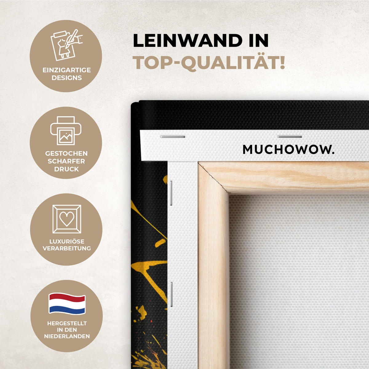 LEINWANDBILD Katze - Graffiti - Bunt - Waffel - Essen 60x80 cm - Türkis, Textil (60/80cm) - MuchoWow