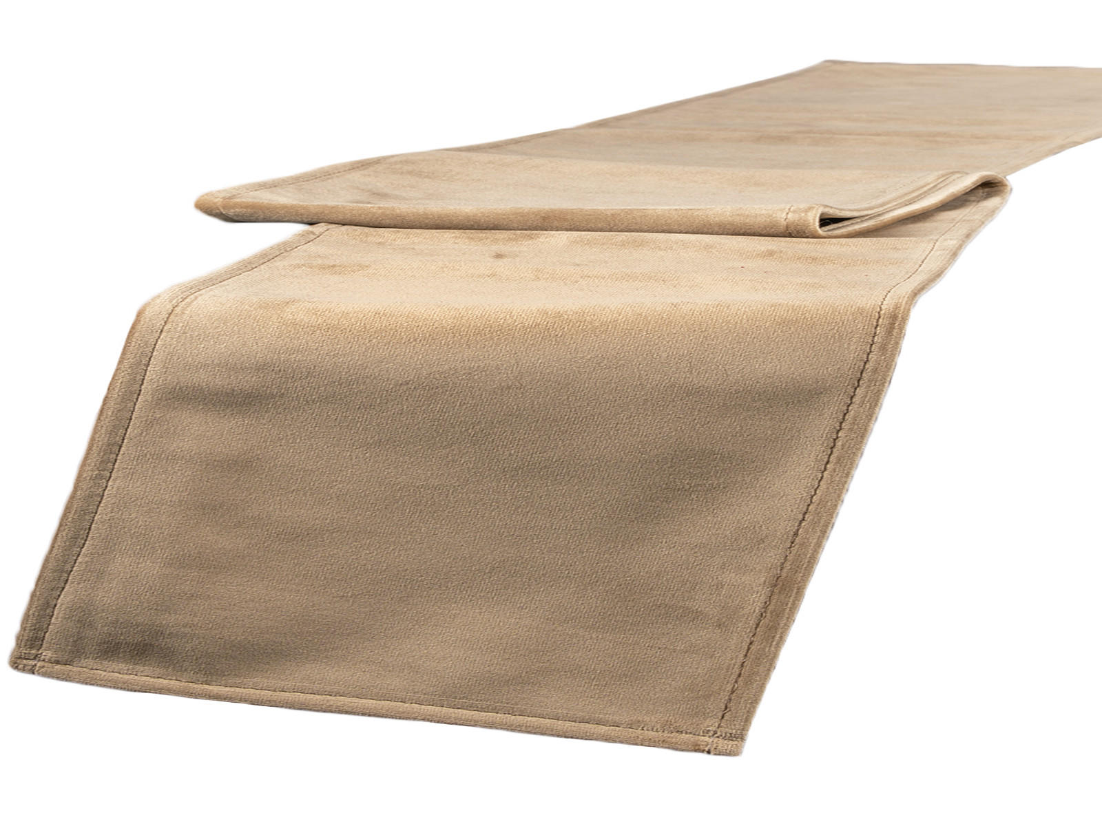TISCHLÄUFER Samt&Sonders braun-beige 140/40 cm - Beige, Textil (40/140cm) - beties Heimtextil