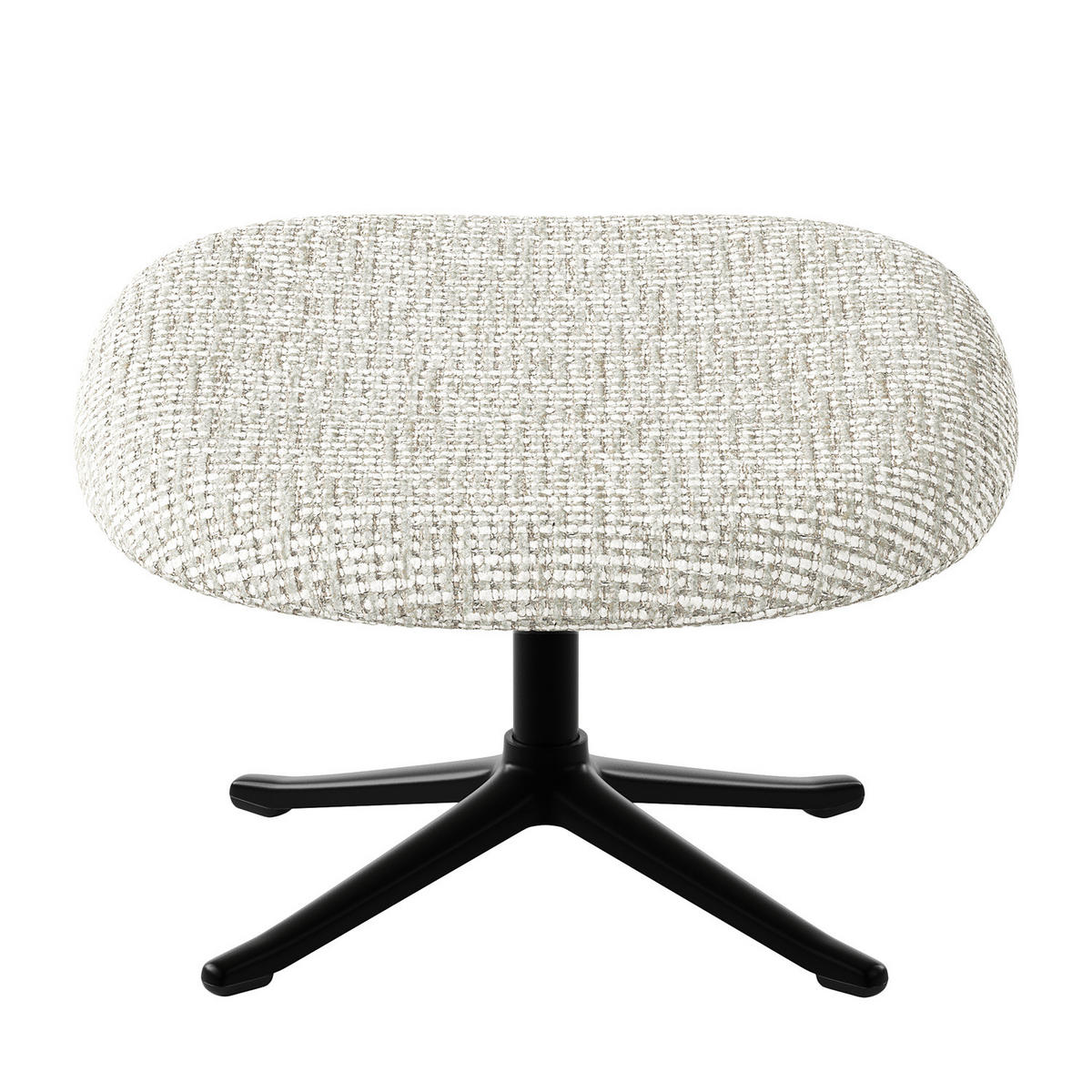 POLSTERHOCKER - Sandfarben/Schwarz, Textil/Metall (53/37/46cm) - home24