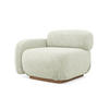 SOFAELEMENT Links Chenille Stoff Weiß - Weiß/Braun, Holz/Textil (95/73/95cm) - Makamii