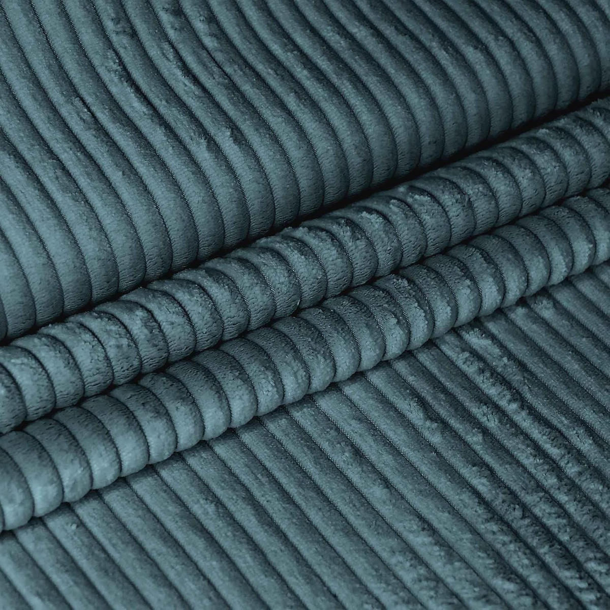 SITZSACK MIT FUßSTÜTZE Kordsamt 2-tlg Ocean Depths M - Blau, Textil (80/120/80cm) - Dreamroots