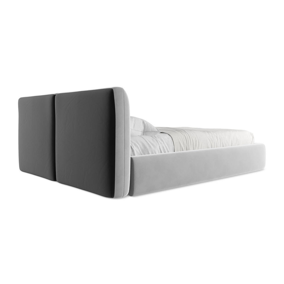 POLSTERBETT mit Bettkasten und Lattenrost 180x228 Grau - Schwarz/Grau, Kunststoff/Textil (160/200cm) - Makamii