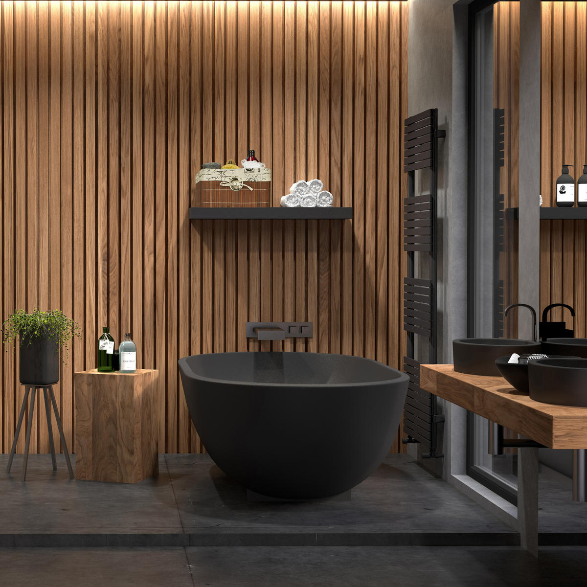 AUFBEWAHRUNGSKORB - Multicolor, Holz/Textil (31/20/31cm) - Relaxdays