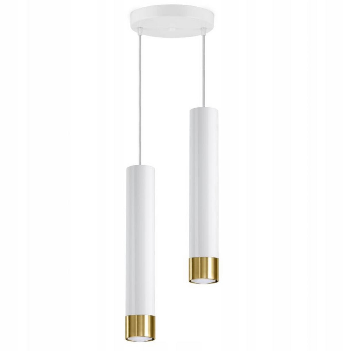 PENDELLEUCHTE Mialno Tube - Goldfarben/Weiß, Metall (20/20/100cm) - kiki design