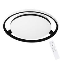 LED-DECKENLEUCHTE Falris 46.5/47.5/9 cm - Schwarz, Metall (47.5/46.5/9cm) - ZMH