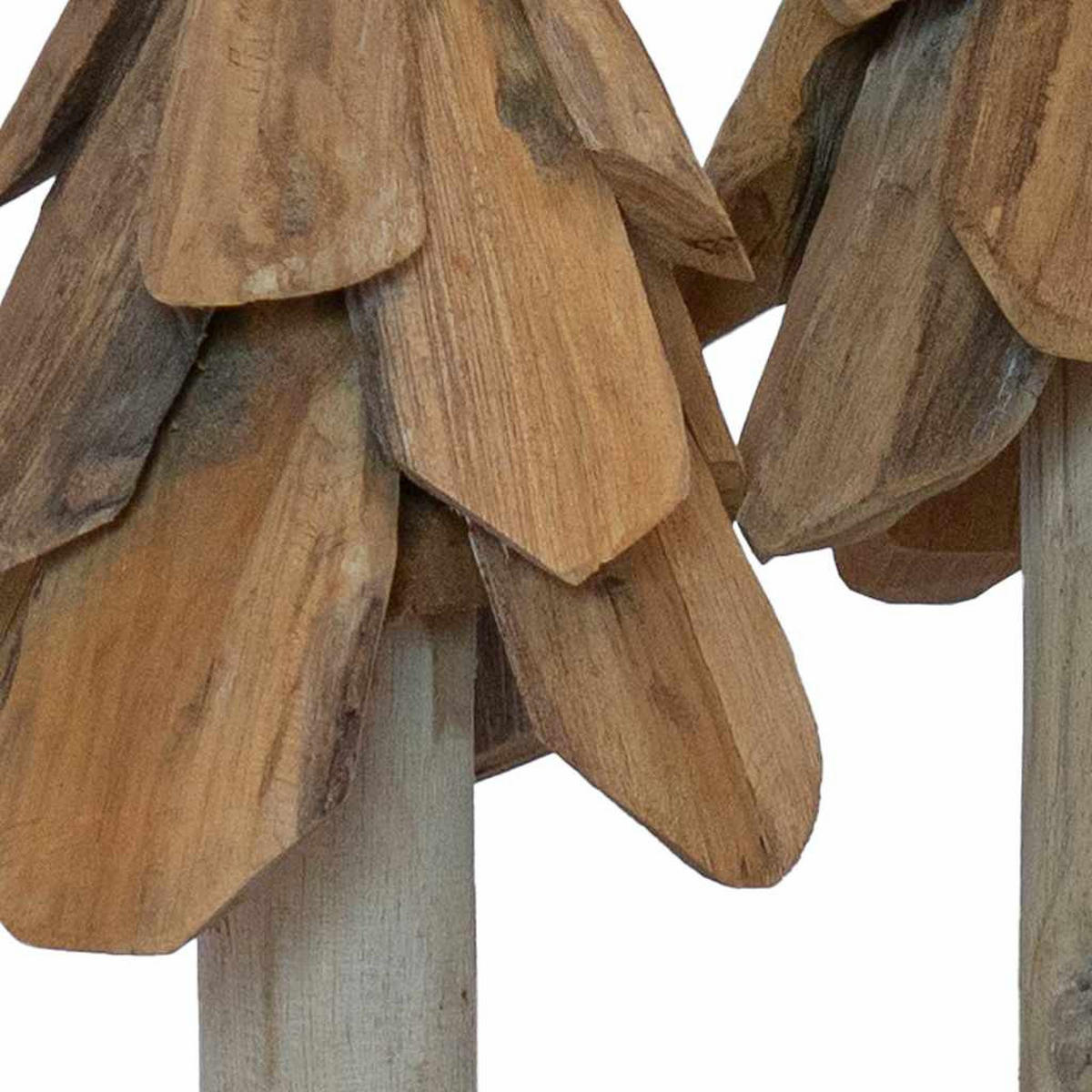 WEIHNACHTSBAUM Rustikaler 20/20/40 Cm Braun Massivholz Teak - Braun, Holz (40cm) - vidaXL