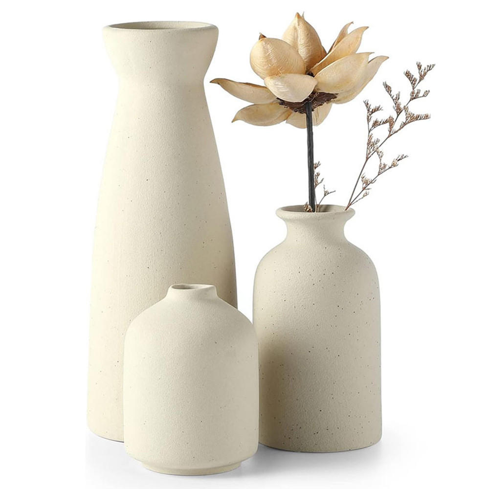 VASE Keramik - Ecru, Keramik (22.5cm) - LIBRATON