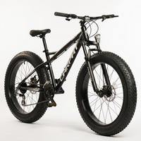 MOUNTAINBIKE 26 Zoll Schwarz + Weiß – 4.0 Zoll Fettreifen – 2x8 Gangschaltung – Aluminiumlegierung - Schwarz, Metall (24cm) - Oxeza