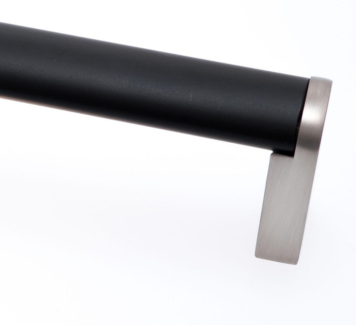 MÖBELGRIFF BA 160mm Schrankgriff BiColor Küchengriff Schwarz & Edelstahloptik - Schwarz, Metall (2/3/16.8cm) - Livingpoint24