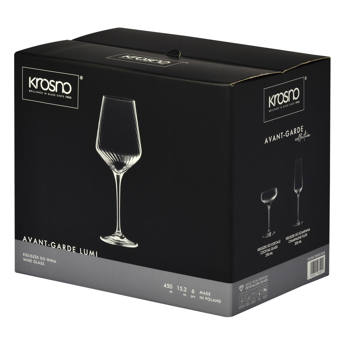 WEISSWEINGLÄSER 6er-Set 450 ML - Transparent, Glas (0.39L) - Krosno Glass