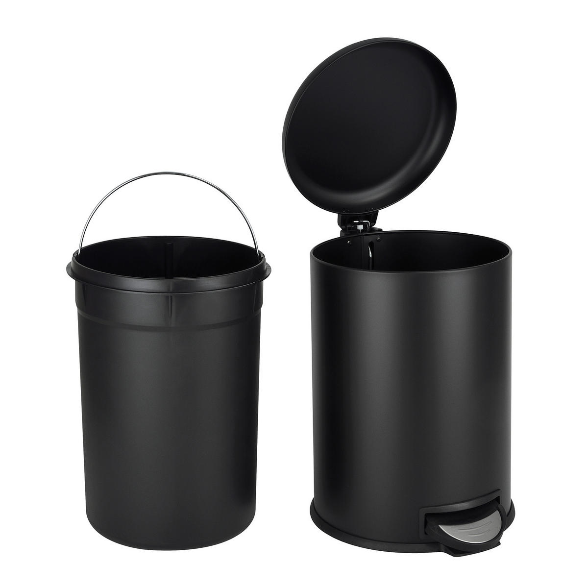 MÜLLEIMER T20 - Schwarz, Metall (31/44/31cm) - SVITA