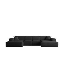 WOHNLANDSCHAFT Celes Premium Xs Bukla - Schwarz, Holzwerkstoff/Textil (342/73/165cm) - Fun Möbel