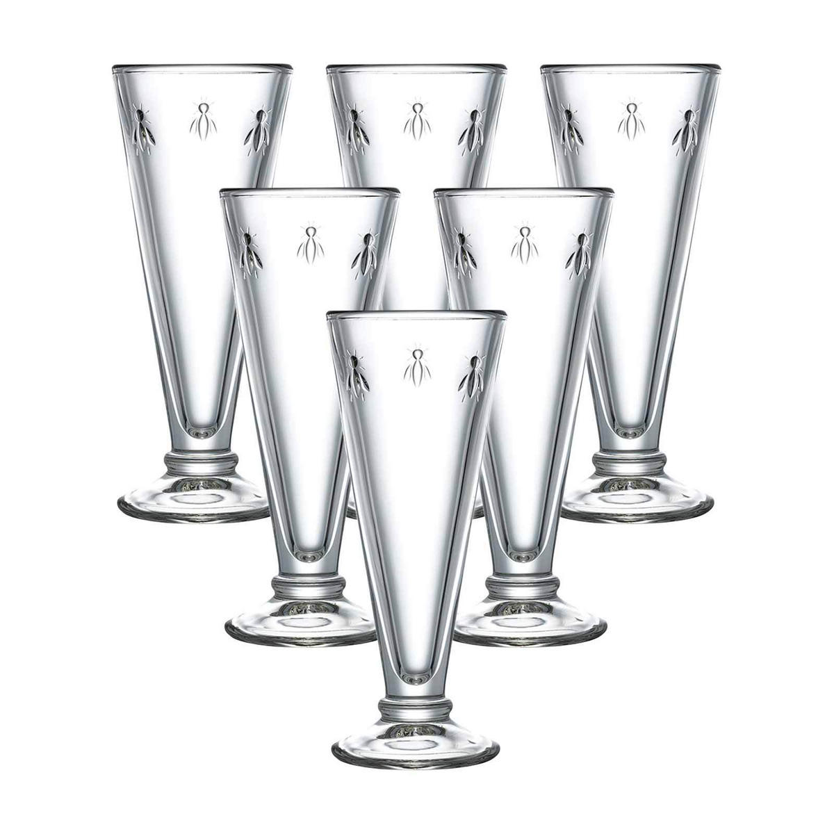 SEKTGLÄSER Biene Abeille transparent 150 ml 6er Set - Transparent, Glas (0.15L) - La Rochère