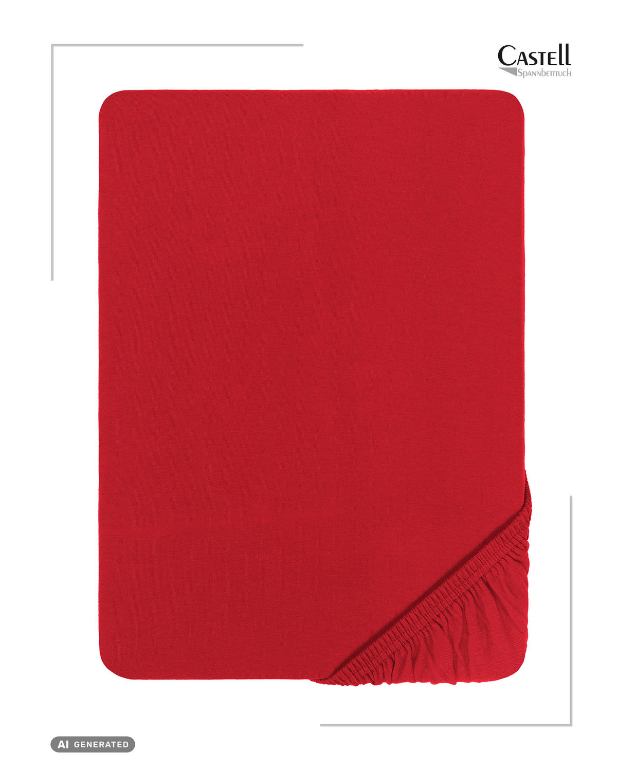 SPANNBETTTUCH Basic Jersey rot, 120x200 cm - Rot, Textil (120/200cm) - Castell