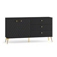 SIDEBOARD Manoé Schwarz - Schwarz, Holzwerkstoff (160/85/40cm) - Petits-meubles
