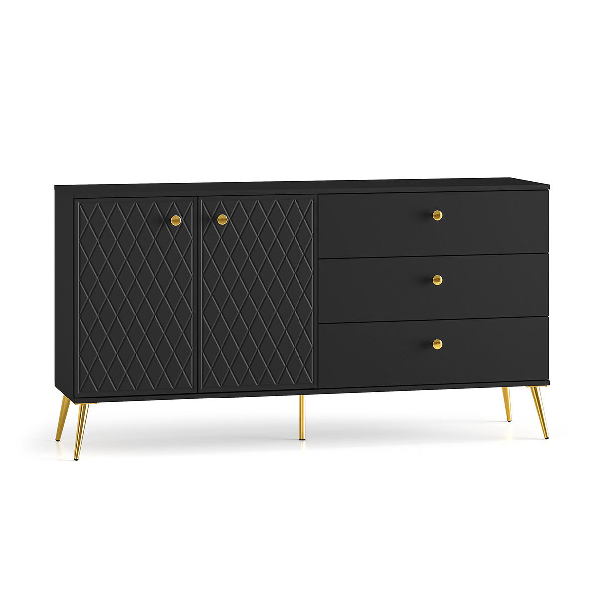 SIDEBOARD Manoé Schwarz - Schwarz, Holzwerkstoff (160/85/40cm) - Petits-meubles
