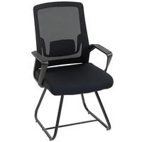 BÜROSTUHL DE-05242 Mit Armlehnen, Lendenstütze & Netzbespannung Schwarz - Schwarz, Metall (56/97/57cm) - ComfortXL