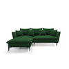 ECKSOFA GLOSS mit Schlaffunktion, Ottomane & goldenen Füßen – Samtsofa im GLOSSour-Stil mit Zierkissen, 258x167x91cm, Linke, BURGUND - Platinfarben, Holz/Textil (167/258cm) - DomoHome