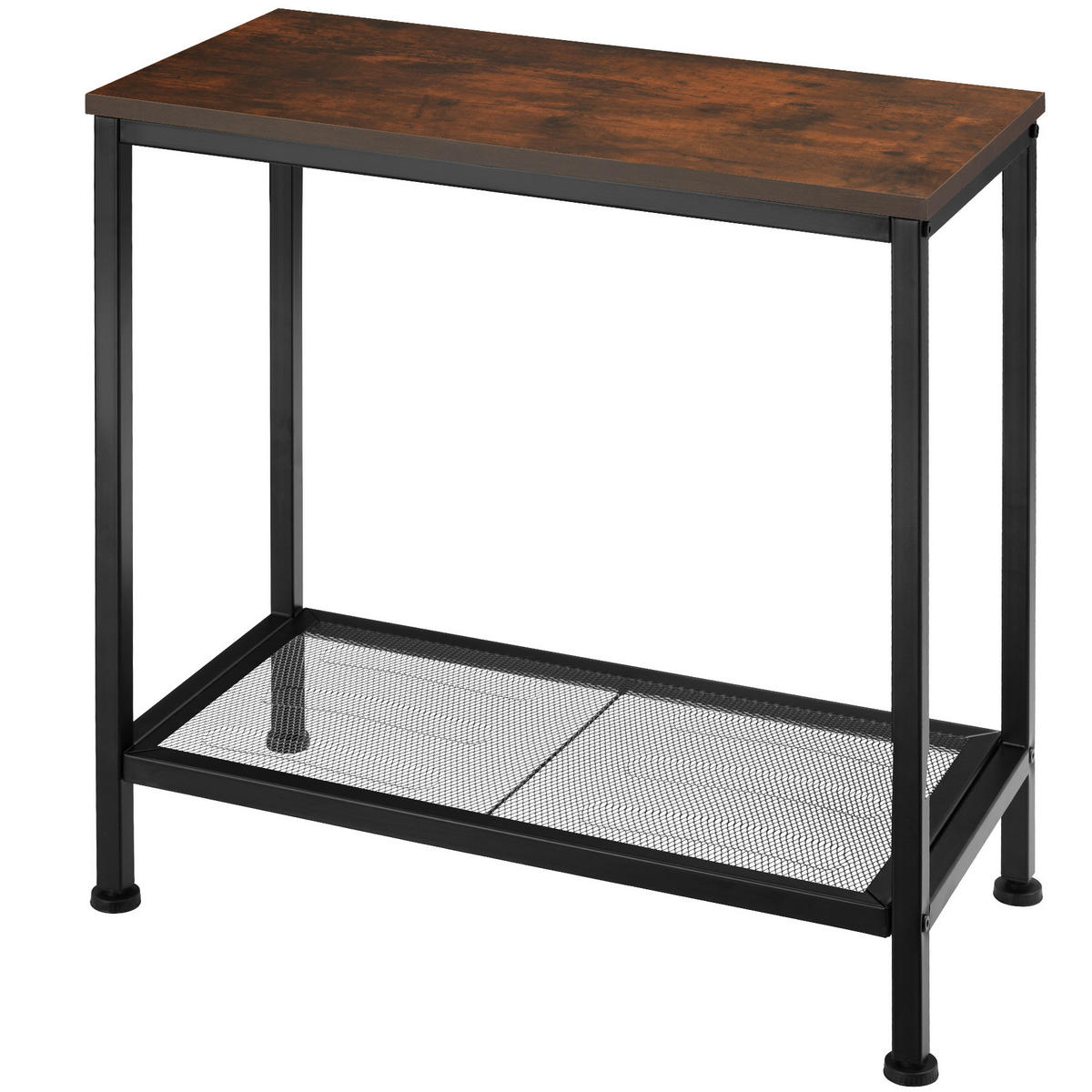 BEISTELLTISCH Filton,60 x 30,5 x 60,5 cm,Industrial Holz dunkel, rustikal - Rostfarben, Holz (60/30.5/60.5cm) - tectake