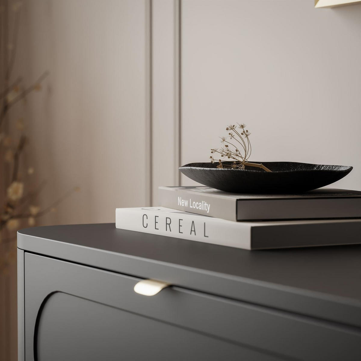 SCHLAFZIMMERKOMMODE SHADOW 4S mit Schubladen - Schwarz, Holzwerkstoff (78/98/40cm) - Lookway