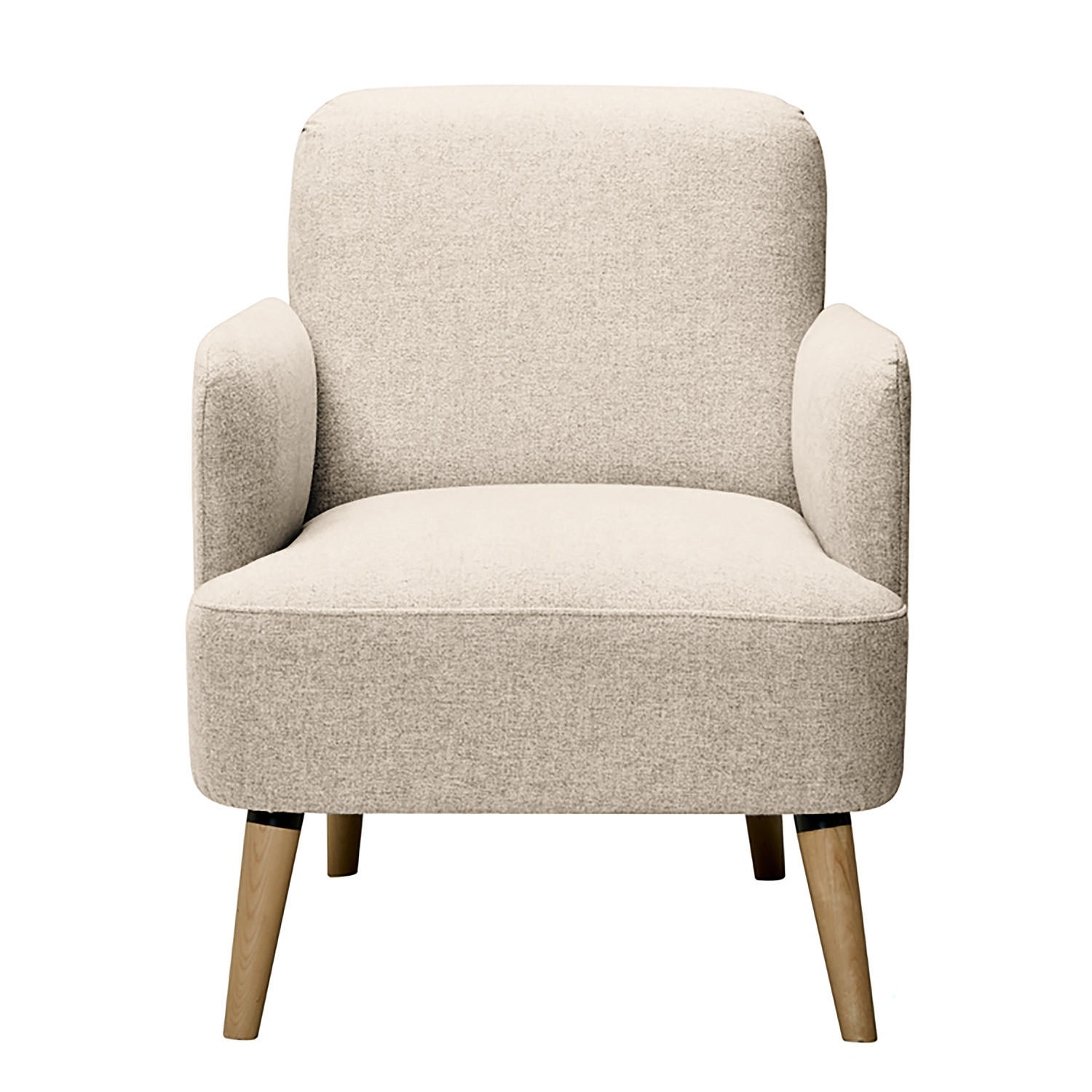 SESSEL - Eichefarben/Creme, Holz/Birkenholz (62/79/77cm) - home24