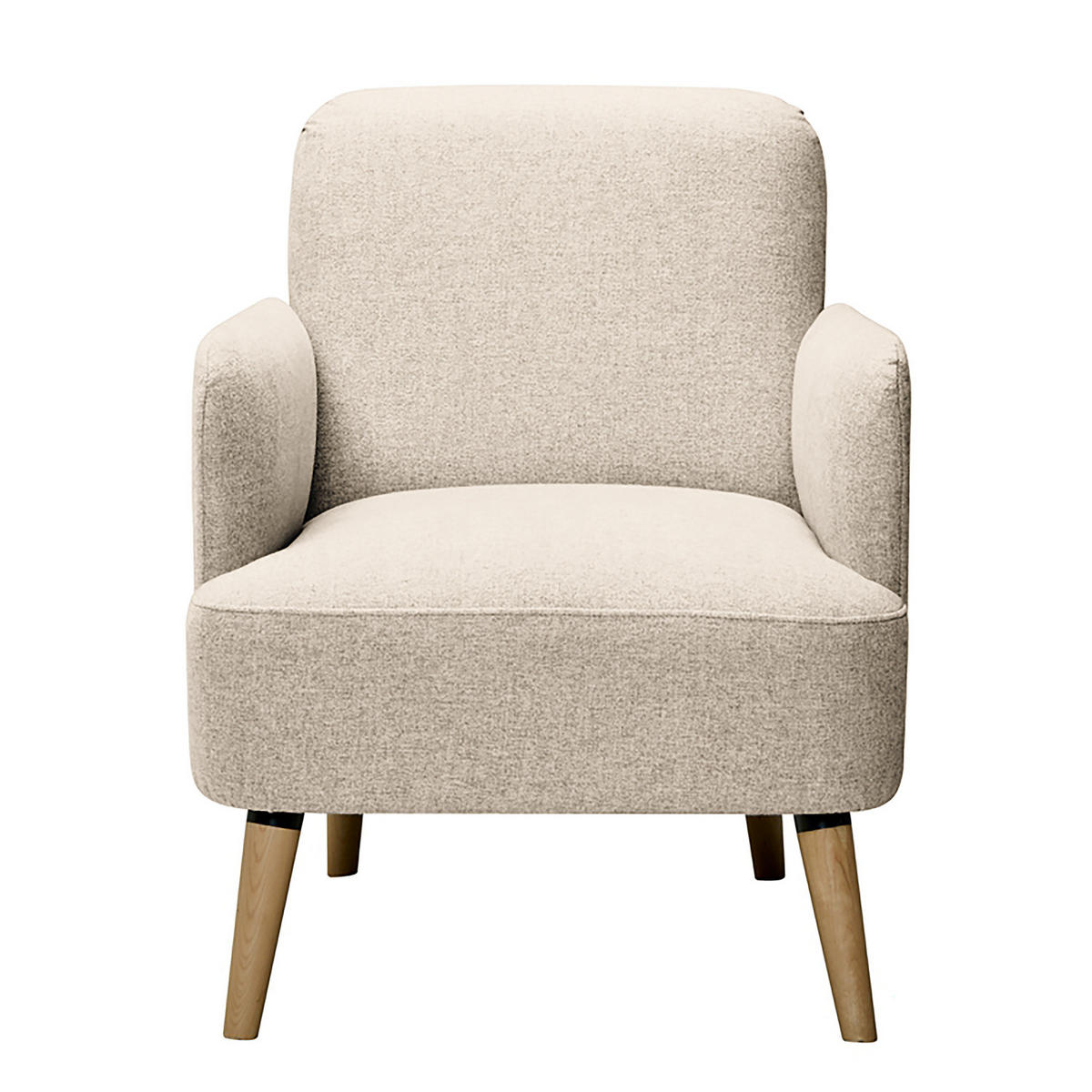 SESSEL - Eichefarben/Creme, Holz/Birkenholz (62/79/77cm) - home24