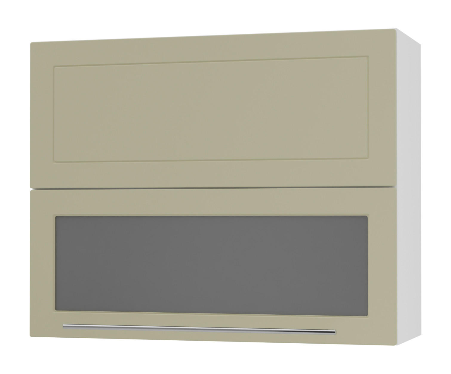 KÜCHENHÄNGESCHRANK Kvantum W8BS/90 Vanille Matt / Weiß Matt 90 / 32,5 / 72cm - Creme/Weiß, Holz/Holzwerkstoff (90/72/32.5cm) - Feldmann-Wohnen