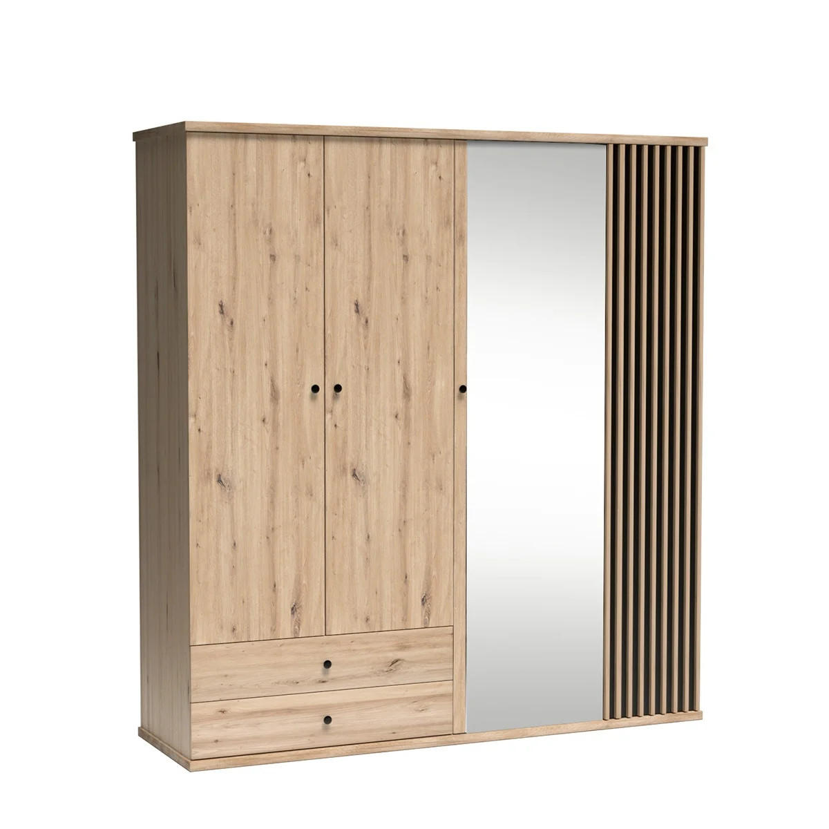 Meblini Kleiderschrank Eiche Artisan 200x213x60 cm