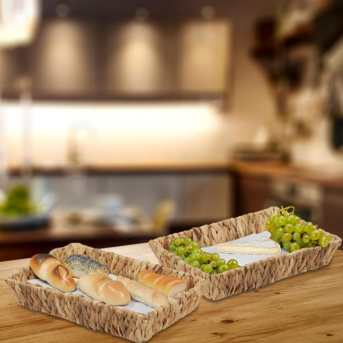 2XOBSTSCHALE - Multicolor, Textil (7cm) - Relaxdays