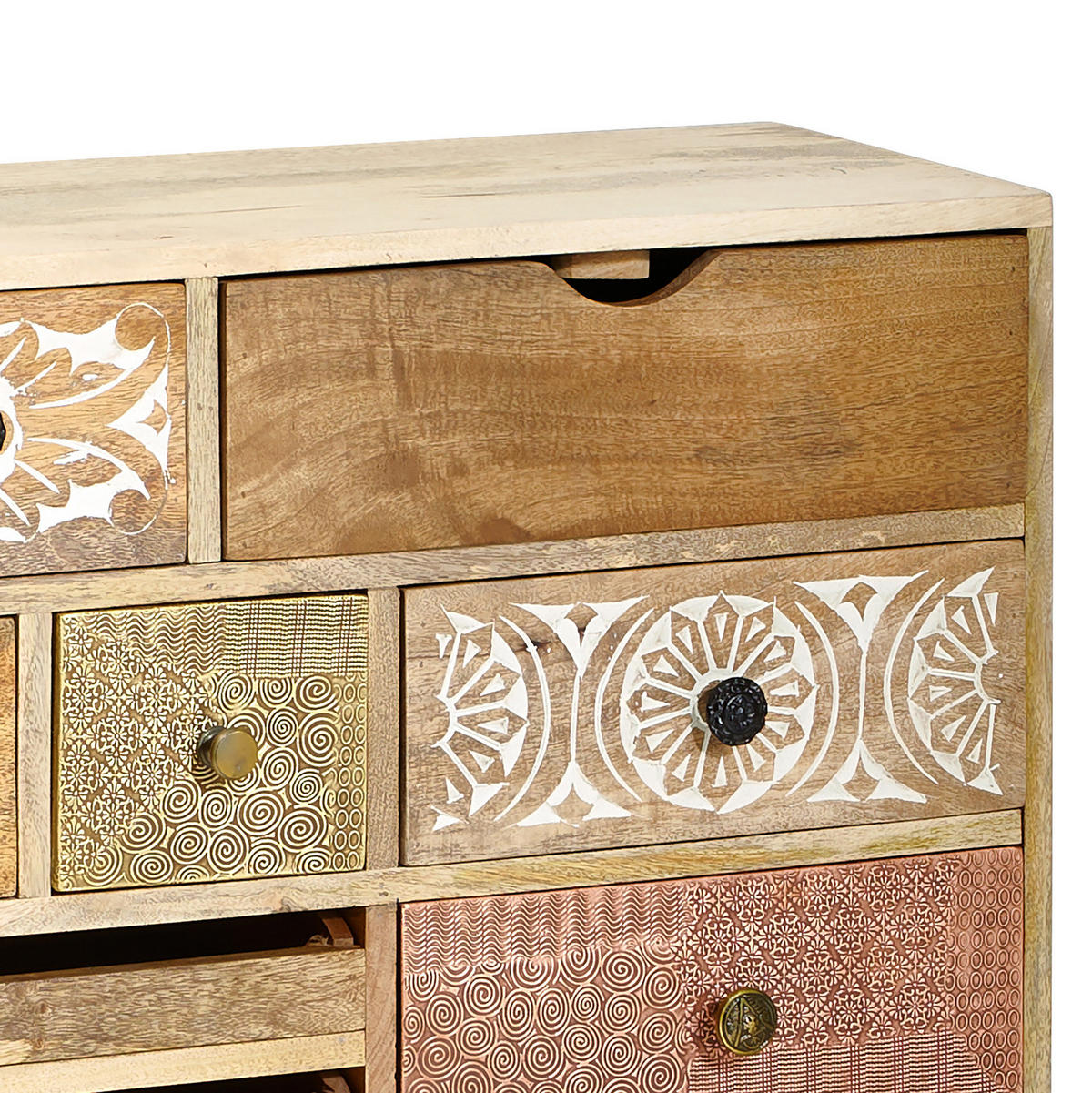 MASSIVE KOMMODE - Mango - Braun, Holz (75/85/30cm) - home24