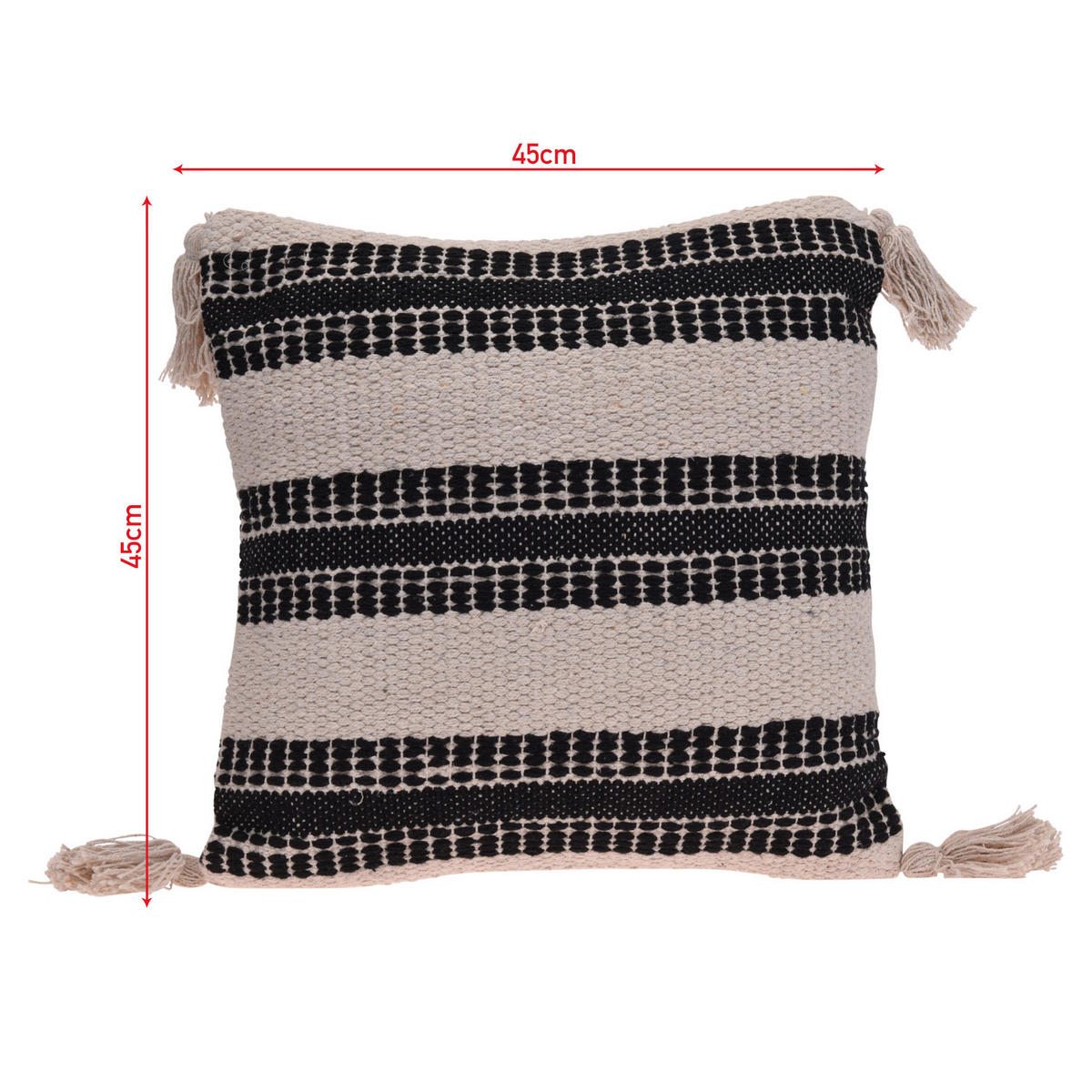 DEKOKISSEN Beige 45/45/10 cm - Beige, Textil (45/45cm) - Mobili Rebecca