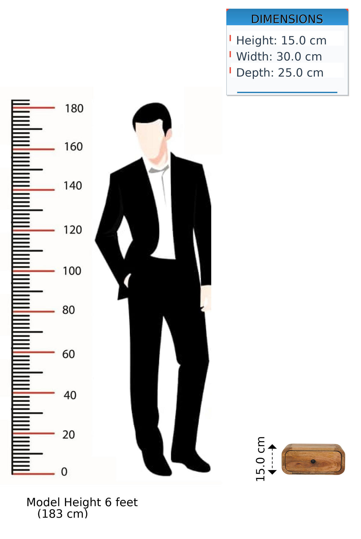 NACHTKASTEN Avora Mini Wandmontiert Eichenoptik, 1 Schublade, Beige - Beige/Schwarz, Holz/Metall (30/15/25cm) - Artisan Furniture