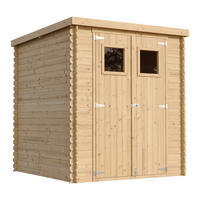 HOLZ-GARTHENHAUS - B204xL204xH202 cm/ 3.53 m2 - M309 - Beige, Holz (204/200/204cm) - Timbela