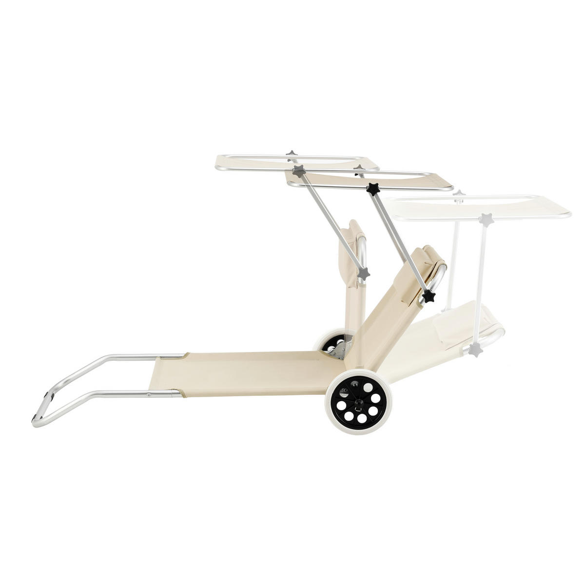 SONNENLIEGE Lazkano - Beige, Metall (150/60/52.5cm) - [en.casa]