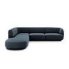 ECKSOFA links Miley aus Chenille-Stoff königsblau 6 Sitzplätze - Blau, Textil (248/255cm) - Micadoni