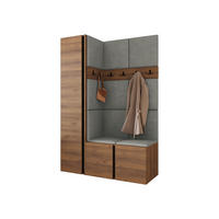 MOBILIER PENTRU HOL Orion IX - culoare lemn de nuc/gri, material plastic/compozit lemnos (124/186/46cm) - MIRJAN24