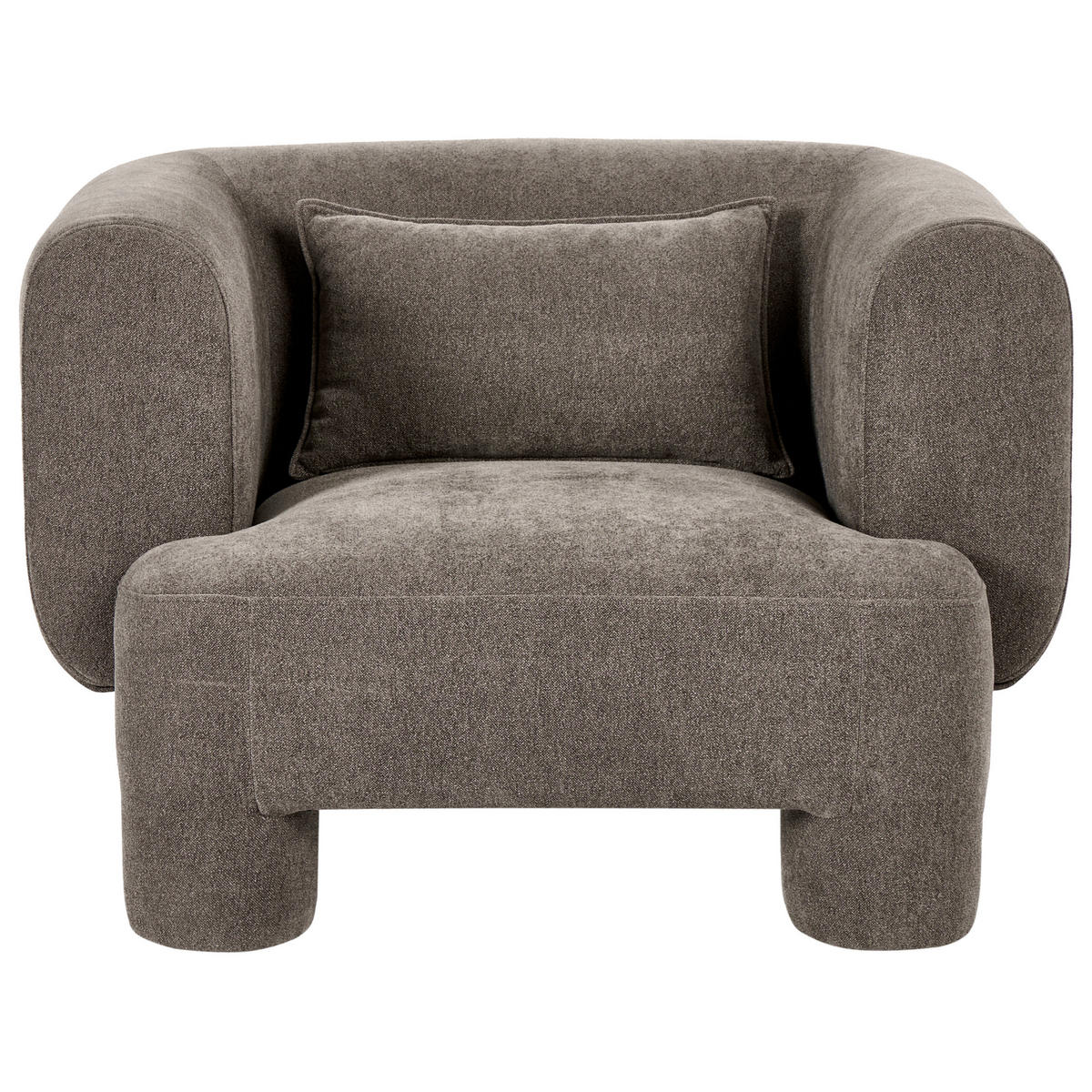SESSEL Stoff Braun Hogbo - Braun, Textil (110/73/93cm) - Beliani