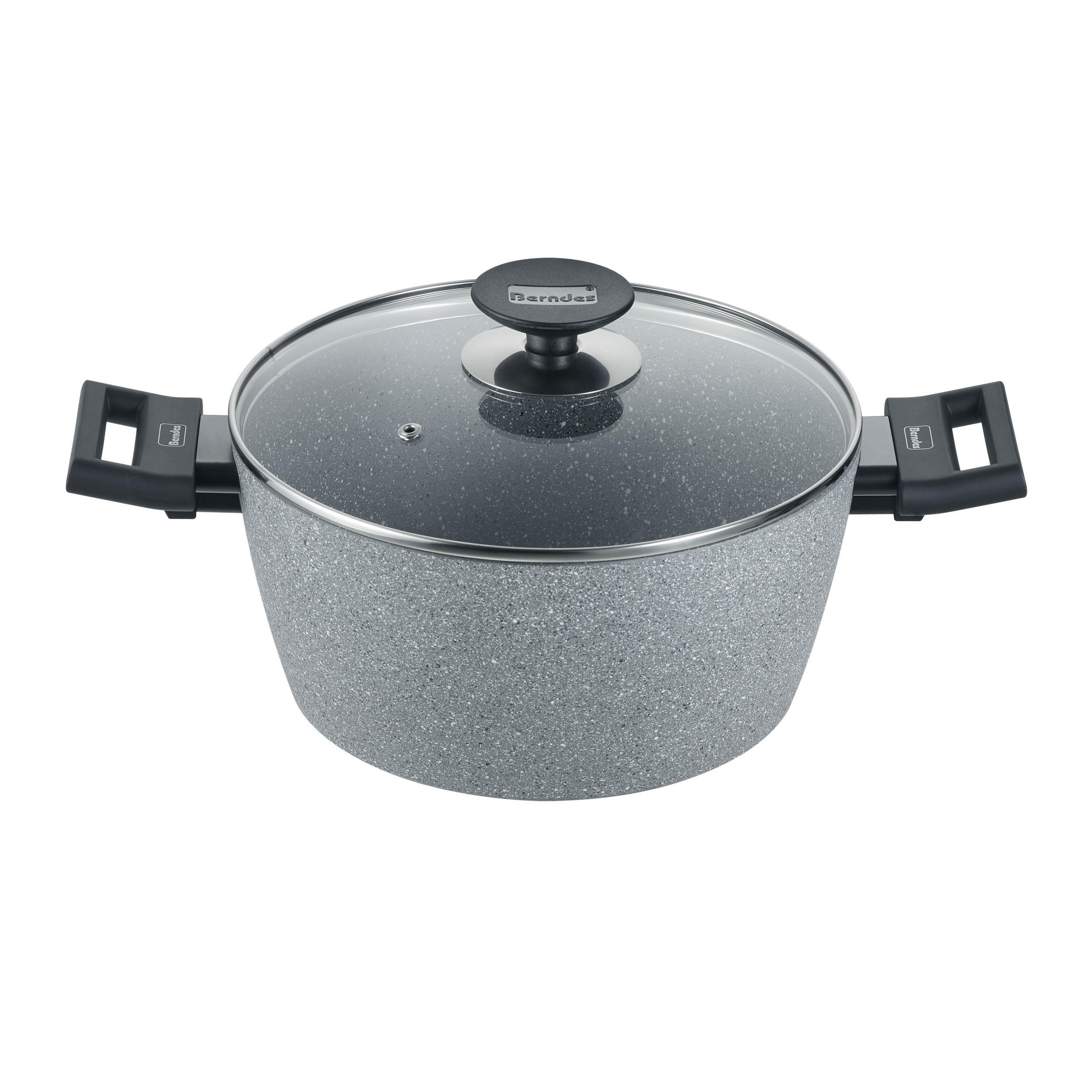 KOCHTOPF Alu Induction Special Edition mit Glasdecke, Aluminium, 24 cm - Silberfarben, Metall (20cm) - Berndes