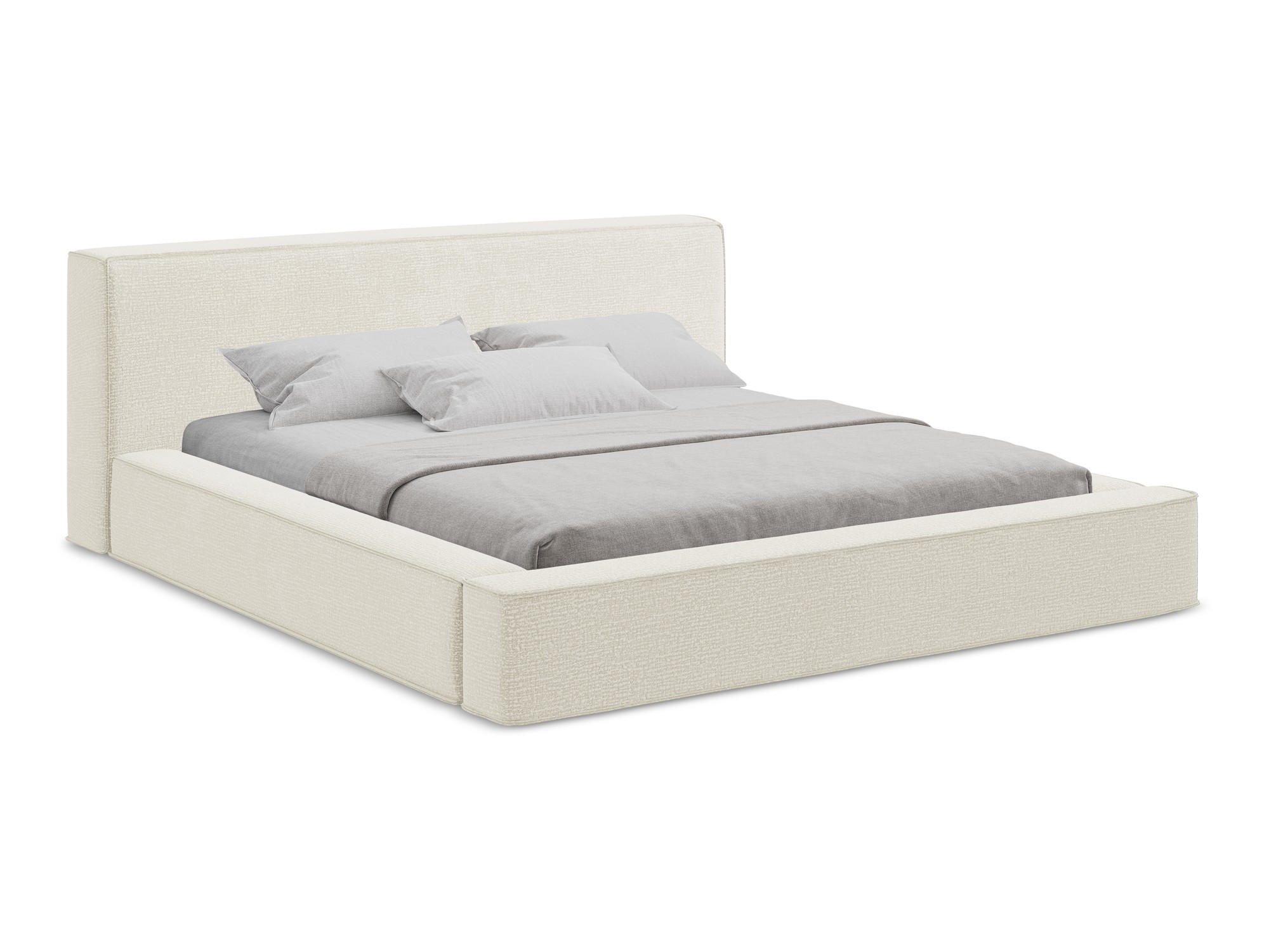 POLSTERBETT mit Bettkasten und Lattenrost 200x240 Beige - Beige/Schwarz, Kunststoff/Textil (160/200cm) - Makamii