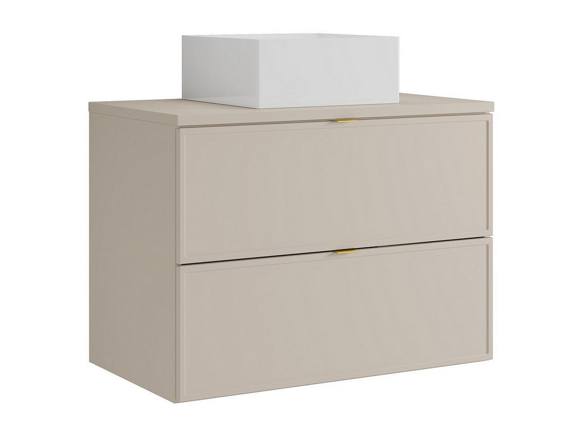 EINZELWASCHTISCH - 80 cmcm x 45 cmcm - Holz, Platte - Beige - ONDIL - Beige, Holz (80/60/45cm) - Vente-Unique