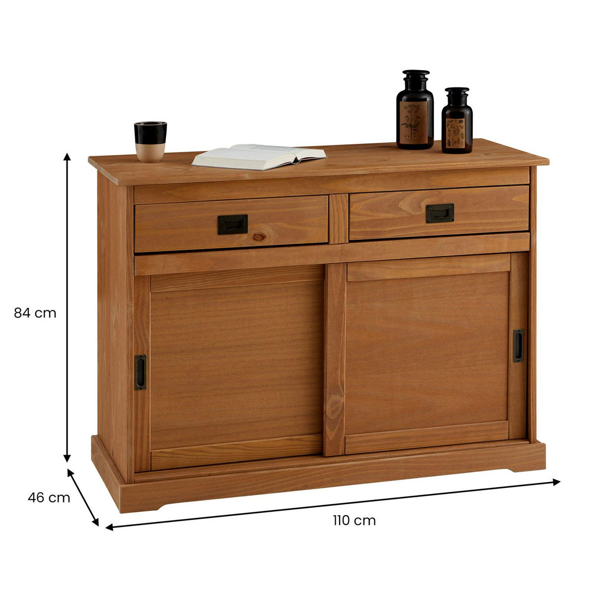 KOMMODE SAVONA braun - Braun, Holz (110/84/46cm) - IDIMEX