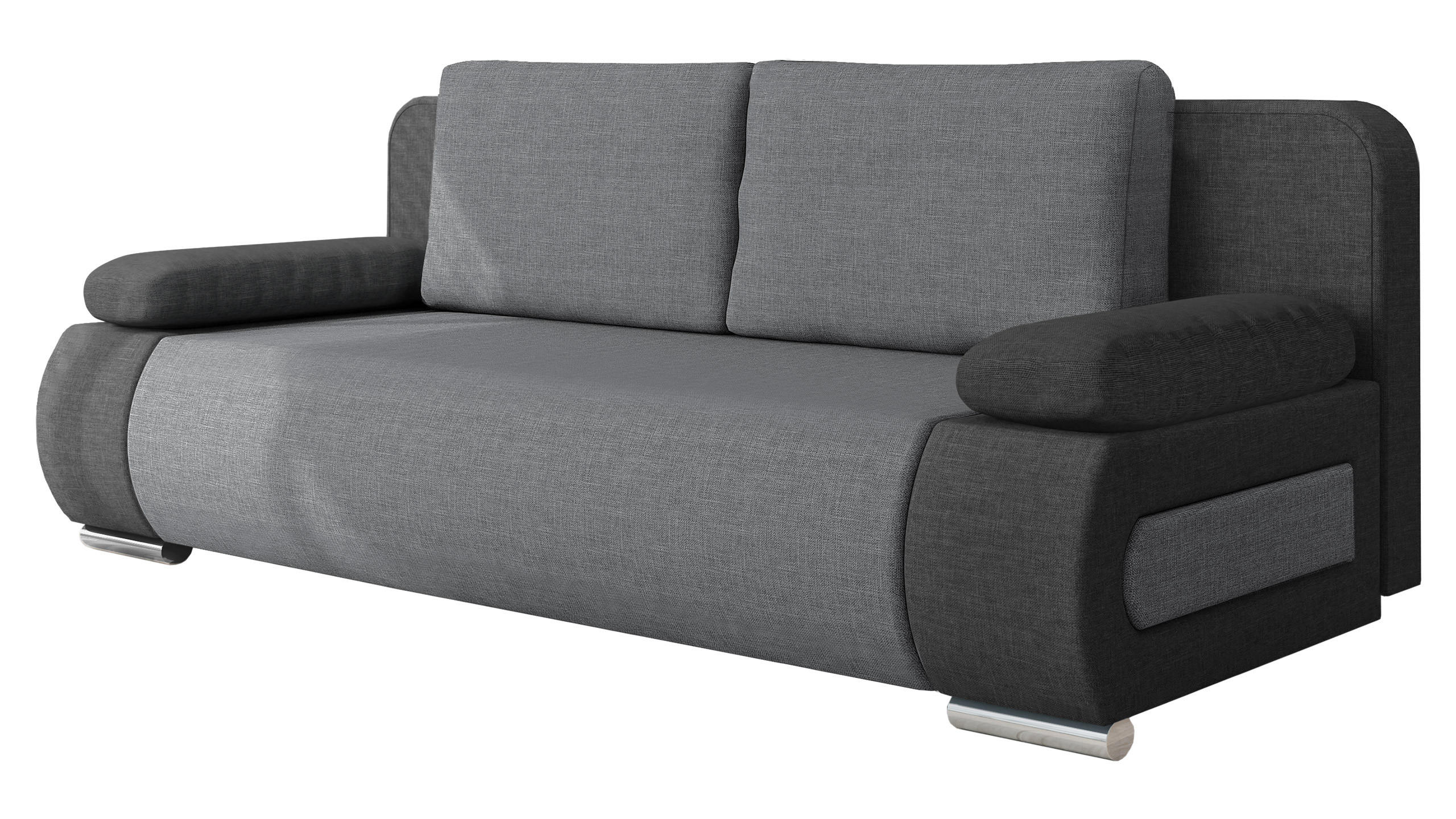 SCHLAFSOFA Emma - Hellgrau, Holz/Kunststoff (200/77/92cm) - MIRJAN24