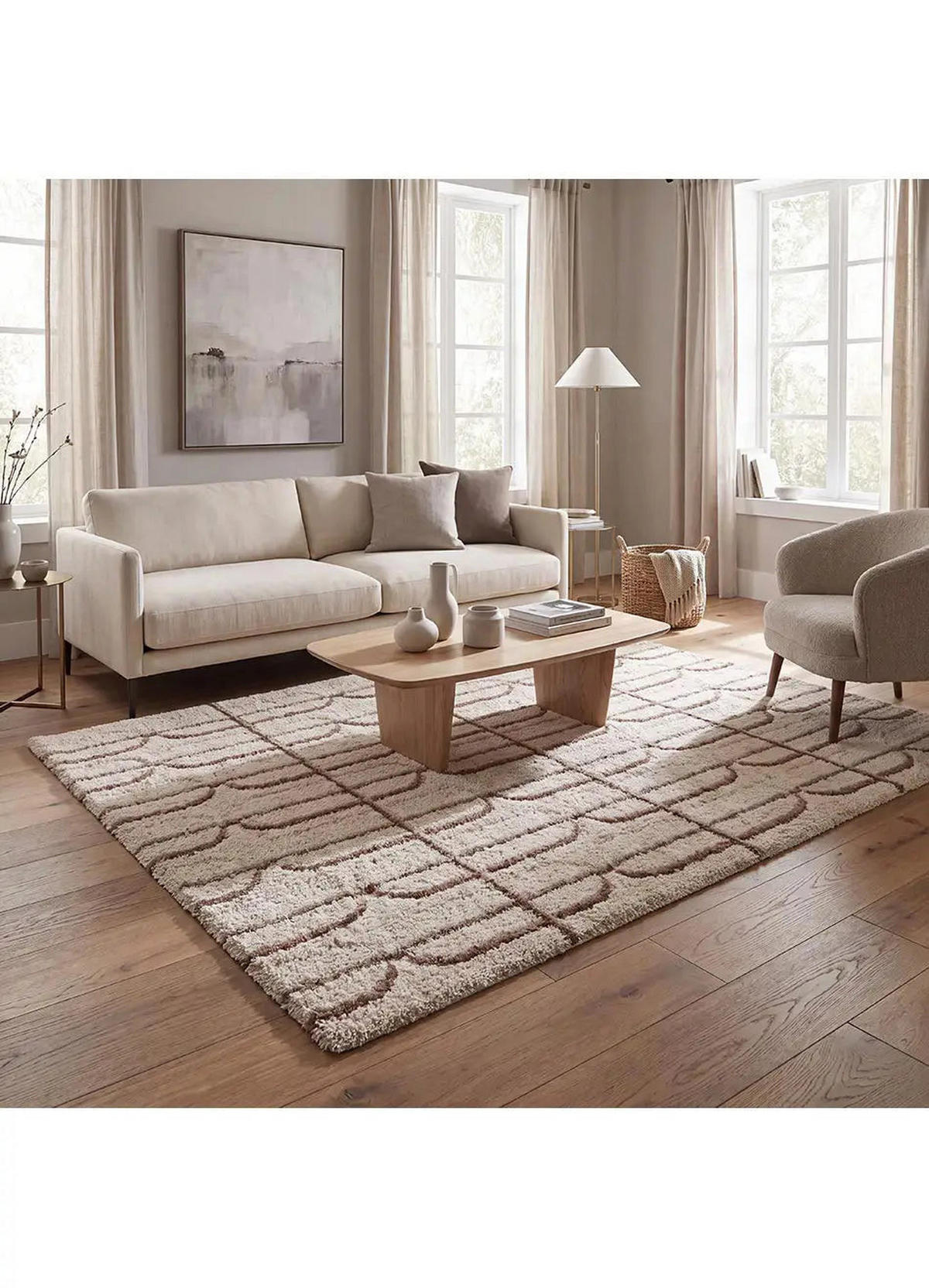 KINDERTEPPICH Creme / Rosa Ember 80/150 cm - Creme, Naturmaterialien/Textil (80/150cm) - Atticgo