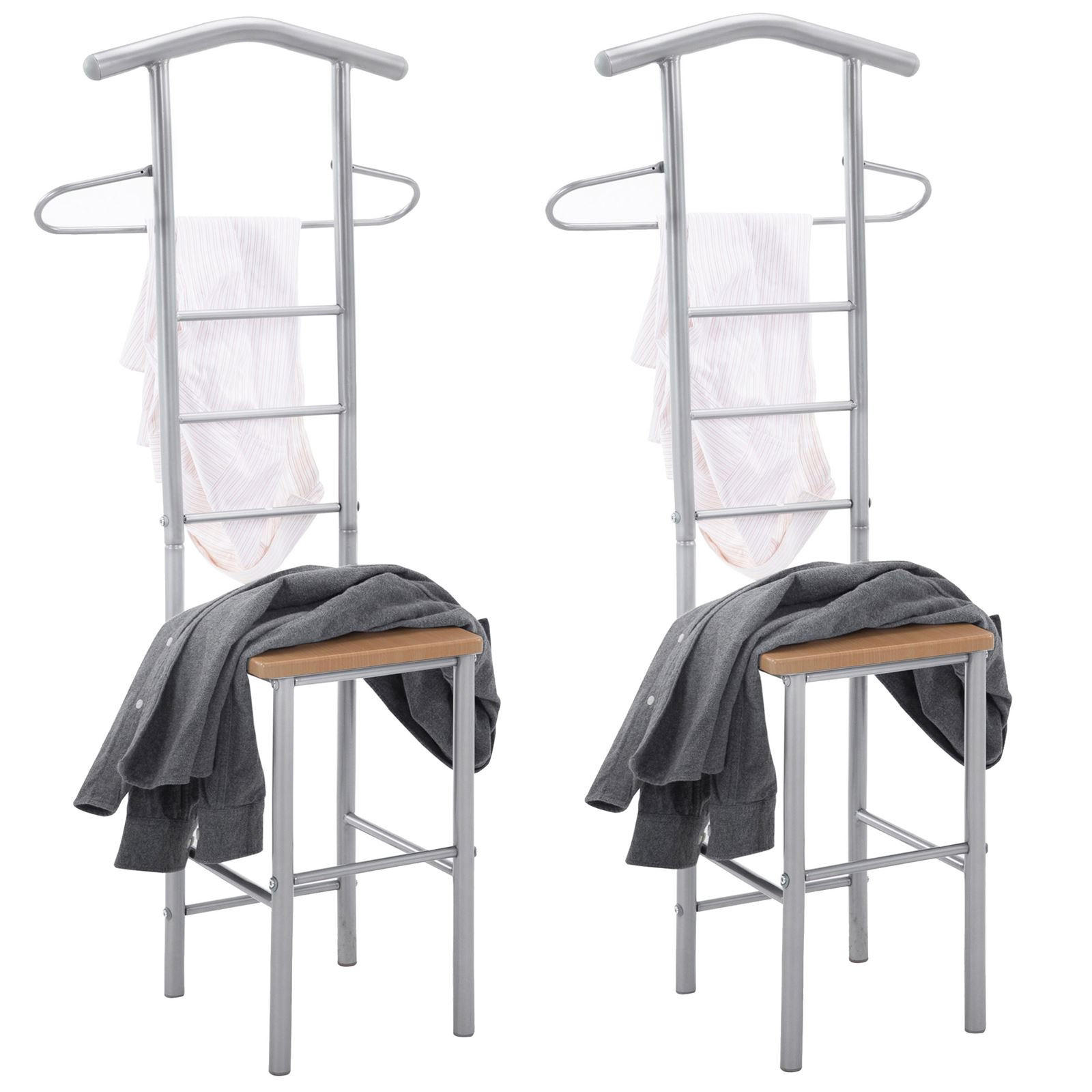 HERRENDIENER JIVO 2ER-SET - Buchefarben, Metall (53/121/47cm) - CARO-Möbel