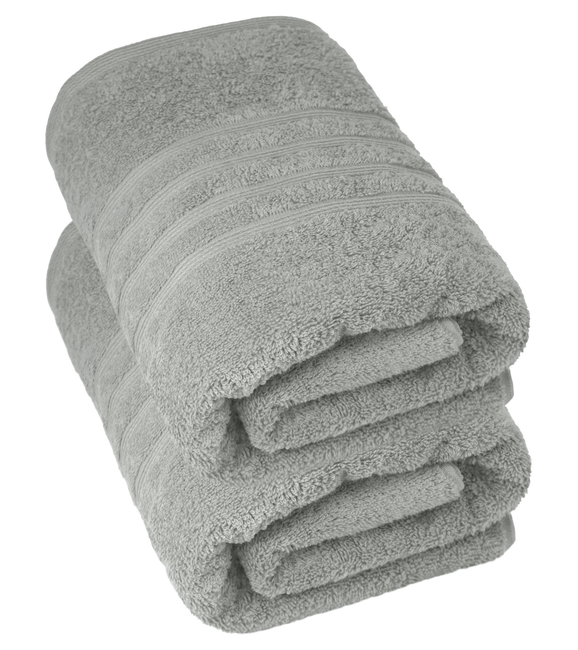 DUSCHTUCH London Stein Grau 2er Set 70x140 - Grau, Textil (70/140cm) - Lashuma
